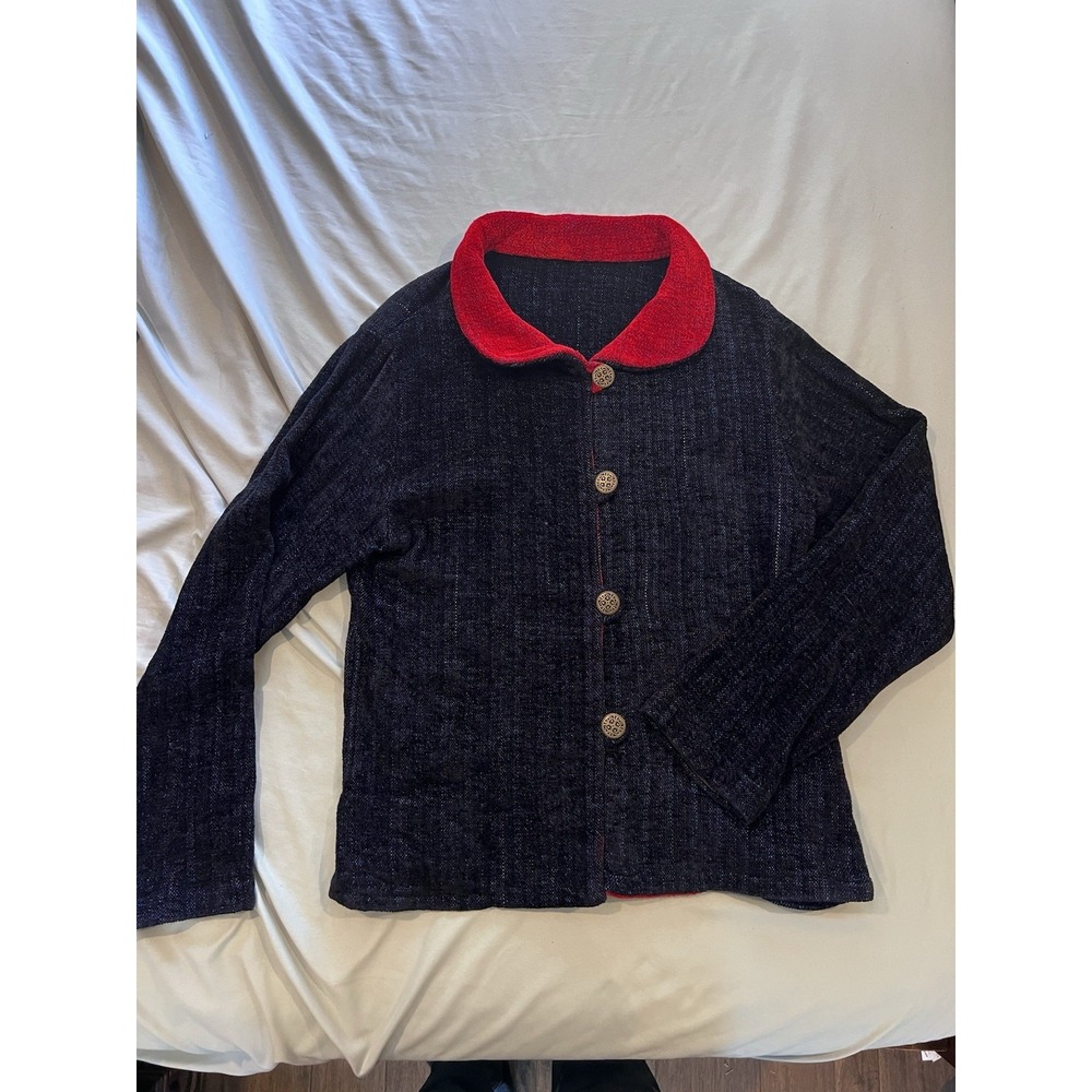 The Oregon Weaver Sweater Jacket Size Was‎ Tailored Measurements In Photos